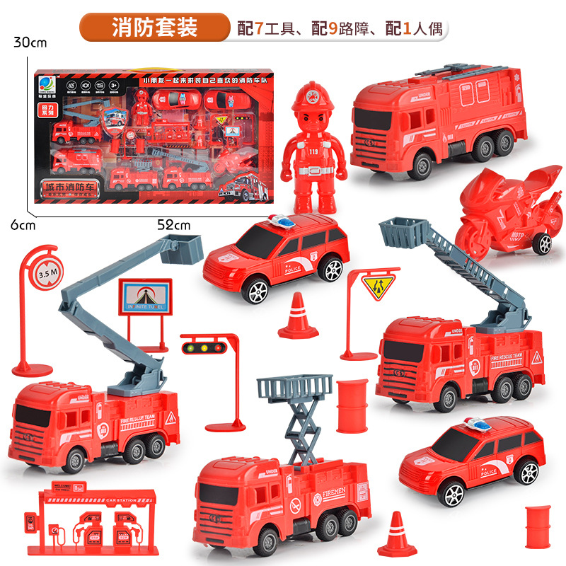 Venta directa de fábrica, juguetes, juegos de vehículos de ingeniería para niños, caja de regalo grande