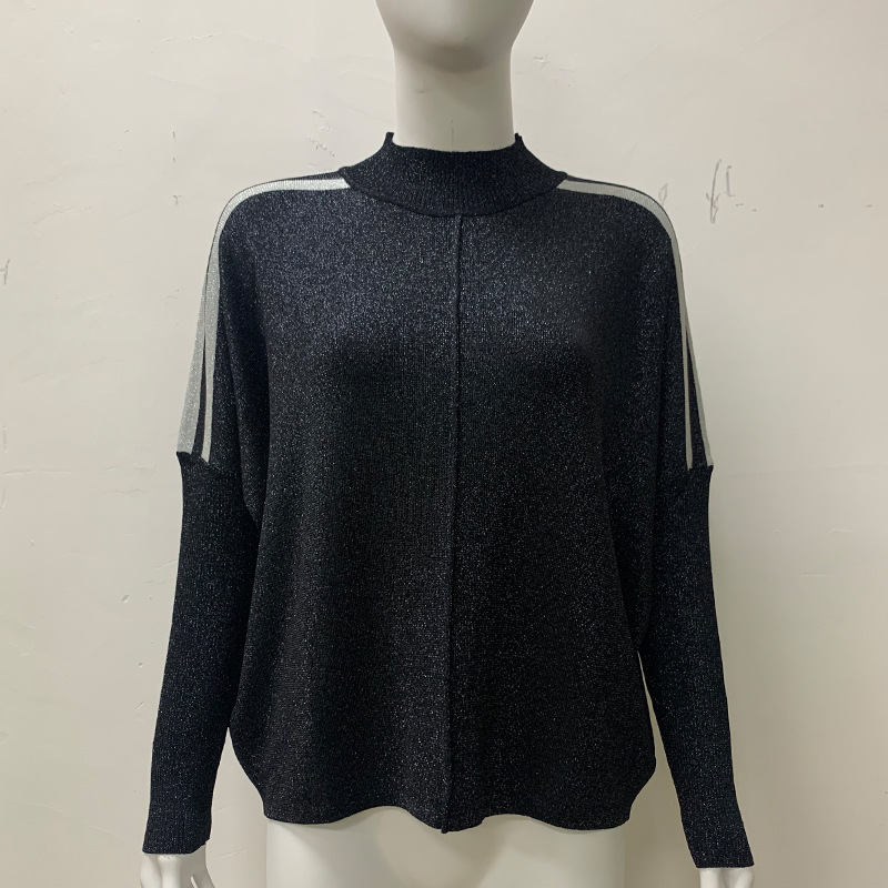 knitted fashionable elegant black sweater
