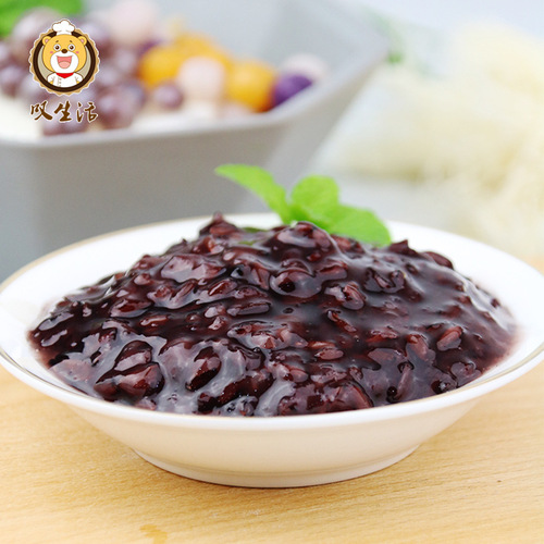 Sigh Life Black Glutinous Rice Canned Ready-to-Eat Purple Rice Black Rice Canned Milk Tea Shop Special Dessert Ingredients 880g