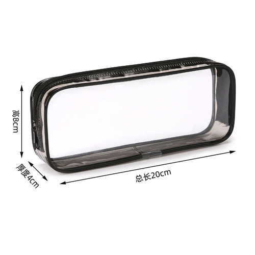 Transparent pencil bag, high-looking, large-capacity pencil bag, special stationery bag for primary school students’ exams, simple pencil bag ins style