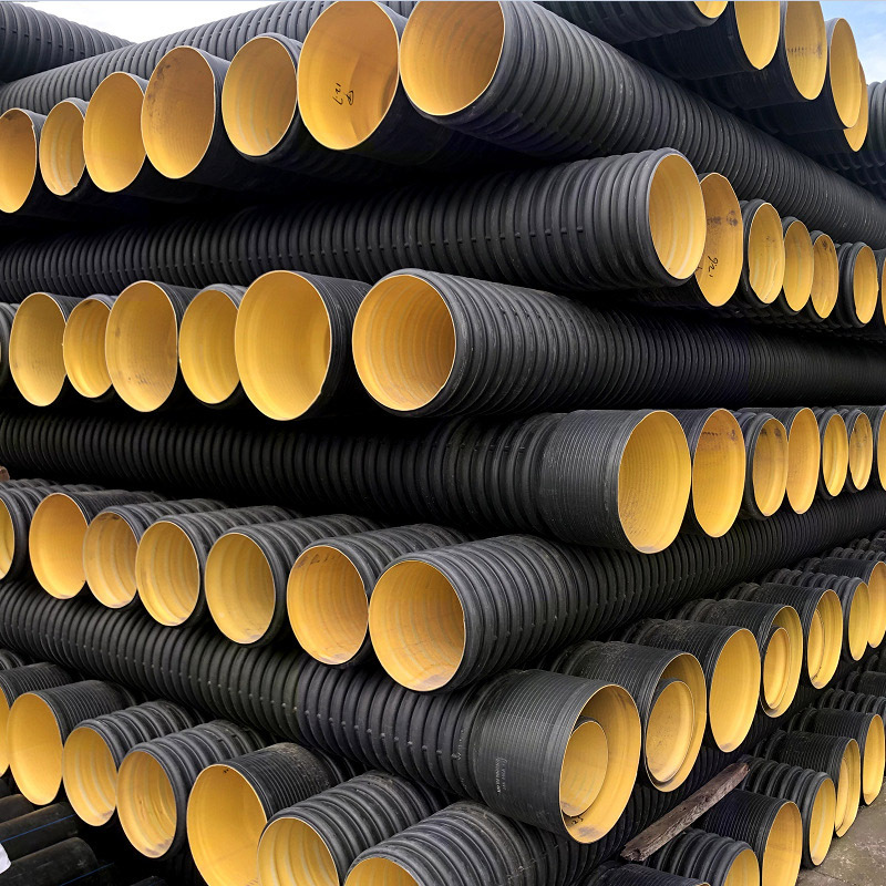 HDPE双壁波纹管大口径1000 1200排水排污管SN8 SN10 12.5聚乙烯