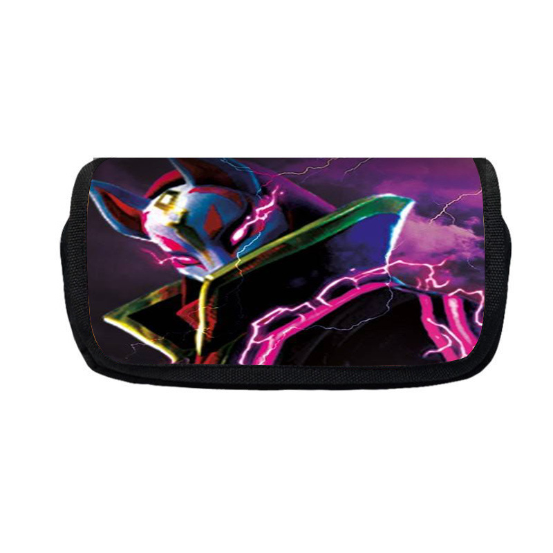 Nuevo salvaje bolsas de lápiz de estudiantes de gran capacidad caja de papelería personaje creativo de niños caja de lápiz doble lote transfronterizo