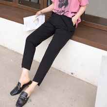 夏季薄款胖MM大码韩版裤子女装新款休闲裤特肥特大显瘦裤K6245