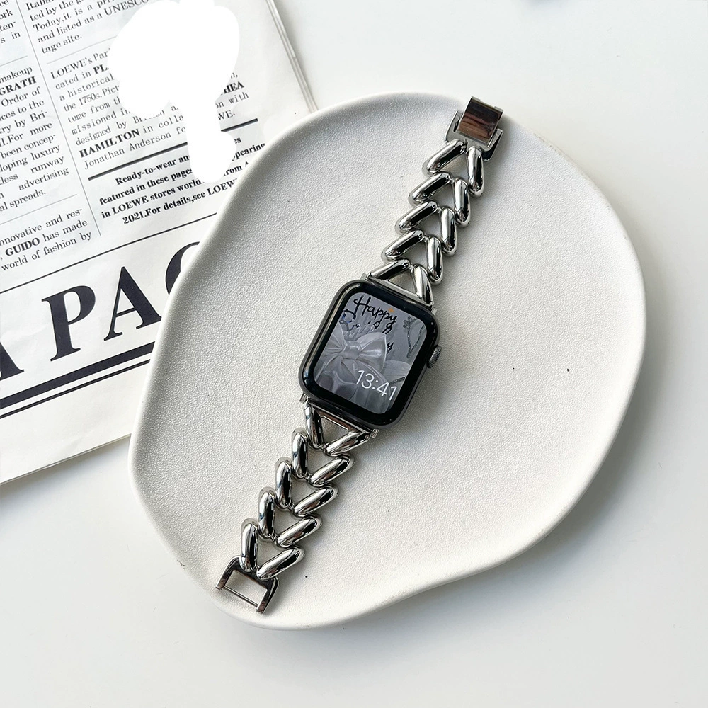 Подходит для Apple Watchs10 Apple Watch iwatch456789 поколения SE ремешок любовь металлический ремешок