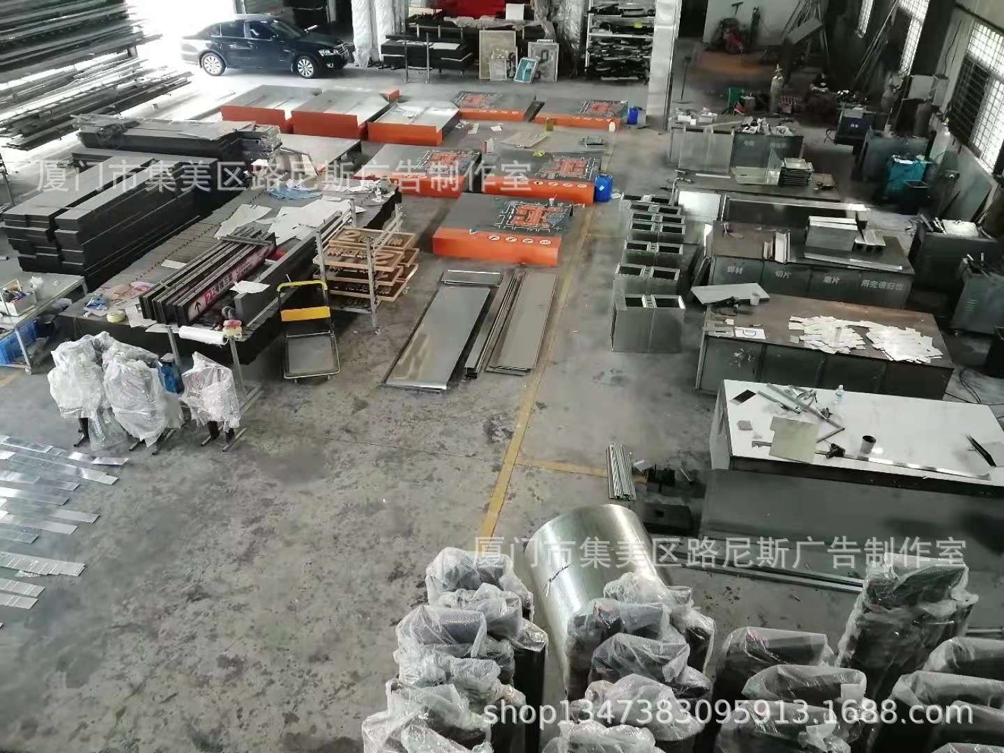 工厂标识标牌系统设计不锈钢铝材指示标志垃圾桶制作安装