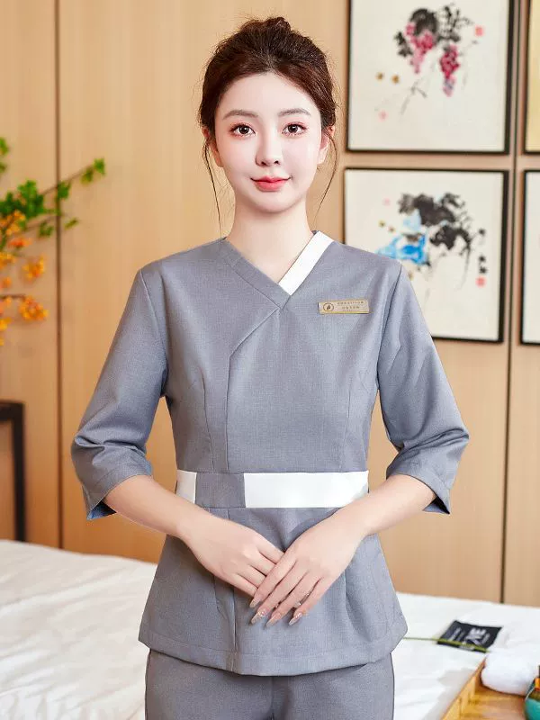 SPA Красотa платье профессиональный костюм осень Beauty Technician Health Technician Service Beauty Salon Health Hall Health Museum foot bath work clothes
