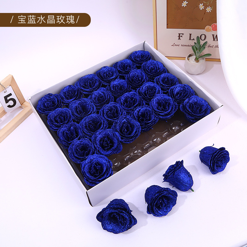 Royal Blue Crystal Rose