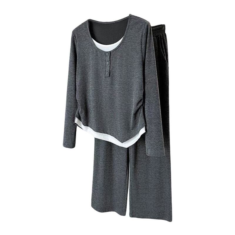 Pure Desire Maternity Wear Style High-End Autumn Suit 2025 New Fashion Long-Sleeved Clothes Pregnant Mom High-End Autumn and Winter