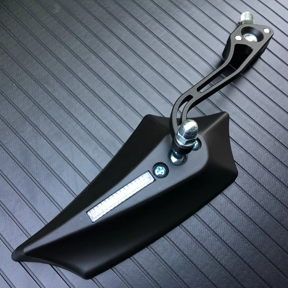 Modified aluminum alloy rod motorcycle rearview mirror 10MM 8MM universal electric vehicle side mirror