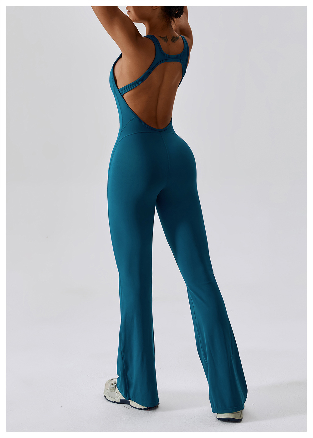 Simple Style Classic Style Solid Color Nylon U Neck Tracksuit Jumpsuits display picture 11