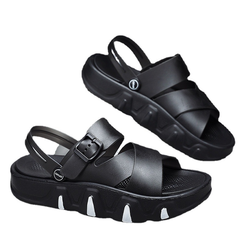 2023 transfronterizo más tamaño sandalias de los hombres al aire libre zapatillas de moda casual ligero fondo grueso slip-on zapatos de playa moda