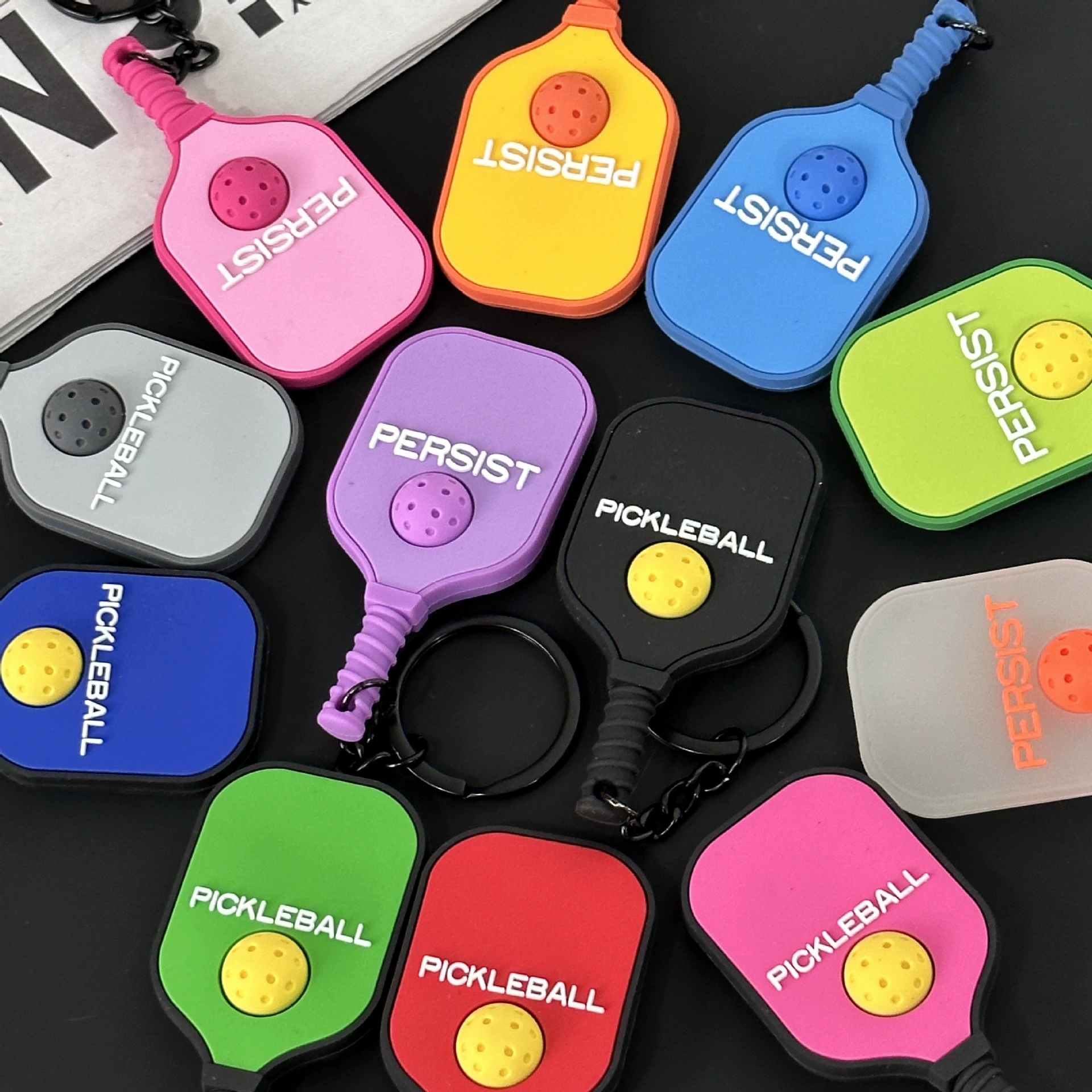 Racket, keychain from soft rubber, bag accessory, pendant, souvenir, (Cross-border trading)