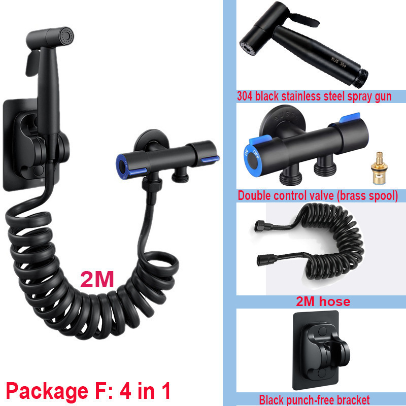 The Source Factory Supplies 304 Stainless Steel Pressurized Flushing Water Gun, Bidet Sprayer, Toilet Companion Spray Gun Set The Source Factory Supplies 304 Stainless Steel Pressurized Flushing Water Gun, Bidet Sprayer, Toilet Companion Spray Gun Set