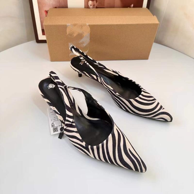 ZA in-stock 2026 summer new collection: French-style women's shoes, including stiletto heels, pointed-toe sandals, and zebra-patterned mules ZA in-stock 2026 summer new collection: French-style women's shoes, including stiletto heels, pointed-toe sandals, and zebra-patterned mules