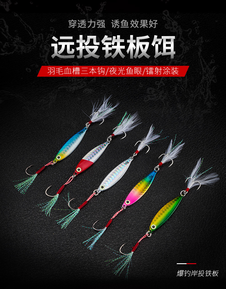 Metal Jigging Spoon Lures Wobbler Jig Bait Carp Striped Bass Fishing Tackle SwimBait