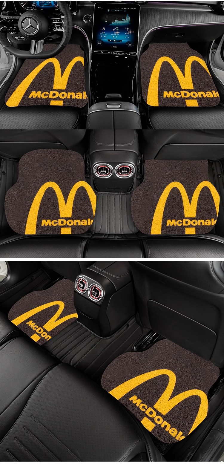 Universal Car Floor Mats, Car Foot Mats, Driver's Wire Ring Car Carpets, Car Foot Mats, Cute Cartoons