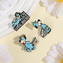 美国影视动画哈克狗周边金属徽章可爱老鼠蓝色小狗胸针背包装饰扣