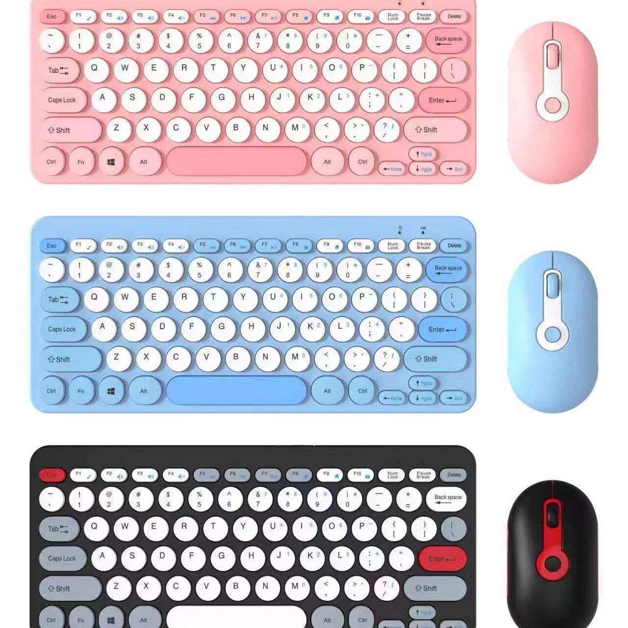 K09 color ultra-thin 2.4g wireless keyboard and mouse set, computer universal 78 key silent office_voghion.com