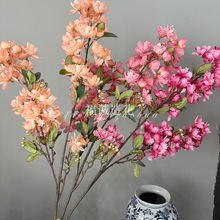 家居仿真花紫薇花高枝装饰花橱窗新中式布置花海棠花樱花跨境货源