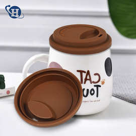 硅胶咖啡杯盖 食品级马克杯保护盖厂家 不漏水密封办公室水杯盖子