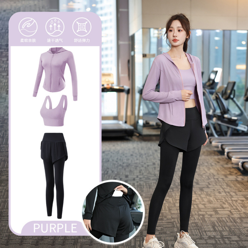 Juego de carrera para mujeres primavera y otoño principiantes de verano yoga deportivo rápido ropa seca trajes transpirables comercio exterior al por mayor