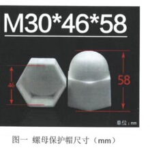 六角螺栓螺母保护帽 M30六角螺母保护帽