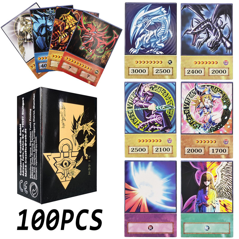 Yu-Gi-Oh DIY Cards Duel Monster Chapter Green-Eyed White Dragon Dark Master 100 Cards Export Hot