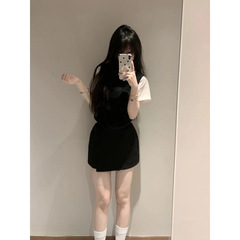三件套女2025夏季新款韩系学院风针织马甲背心娃娃领衬衫半身裙潮