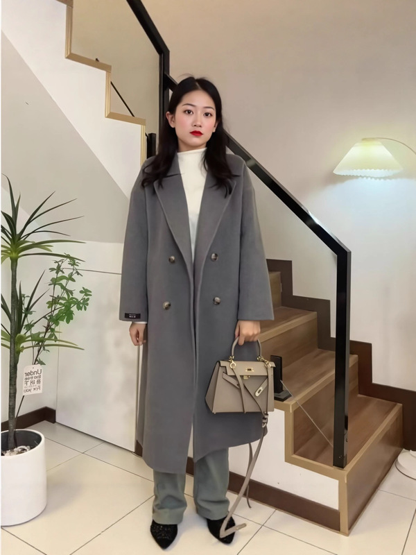 大衣女双面羊绒羊毛()女双面呢秋冬长款通勤时尚百搭韩系穿搭|undefined