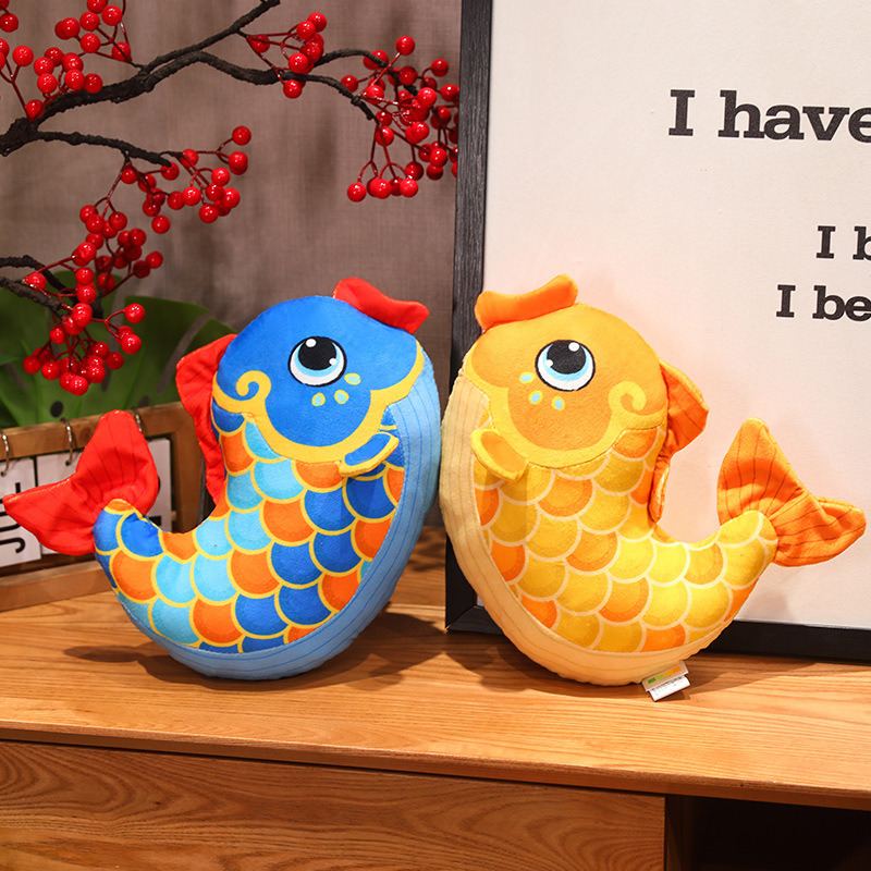 Creativo Koi almohada de mano cálida juguetes de peluche sofá almohada de oficina almohada siesta almohada roja