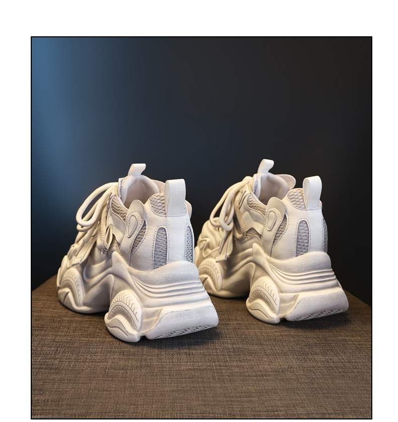 Giày sneaker nữ đế dày chunky lưới thoáng khí tăng chiều cao — màu sắc chi tiết 19