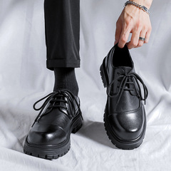 Spring and Autumn Casual Leather Shoes: The Stylish, High-End Low-Top Martin Boots for Men—Model 66109-R