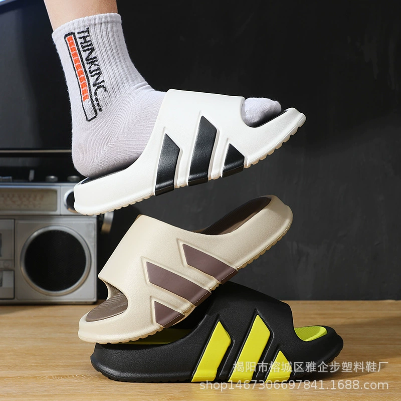 Спортивные тапочки для мужчин и женщин для дома 2025, новые летние уличные нескользящие и дезодорирующие сандалии на толстой подошве из ЭВА для пар