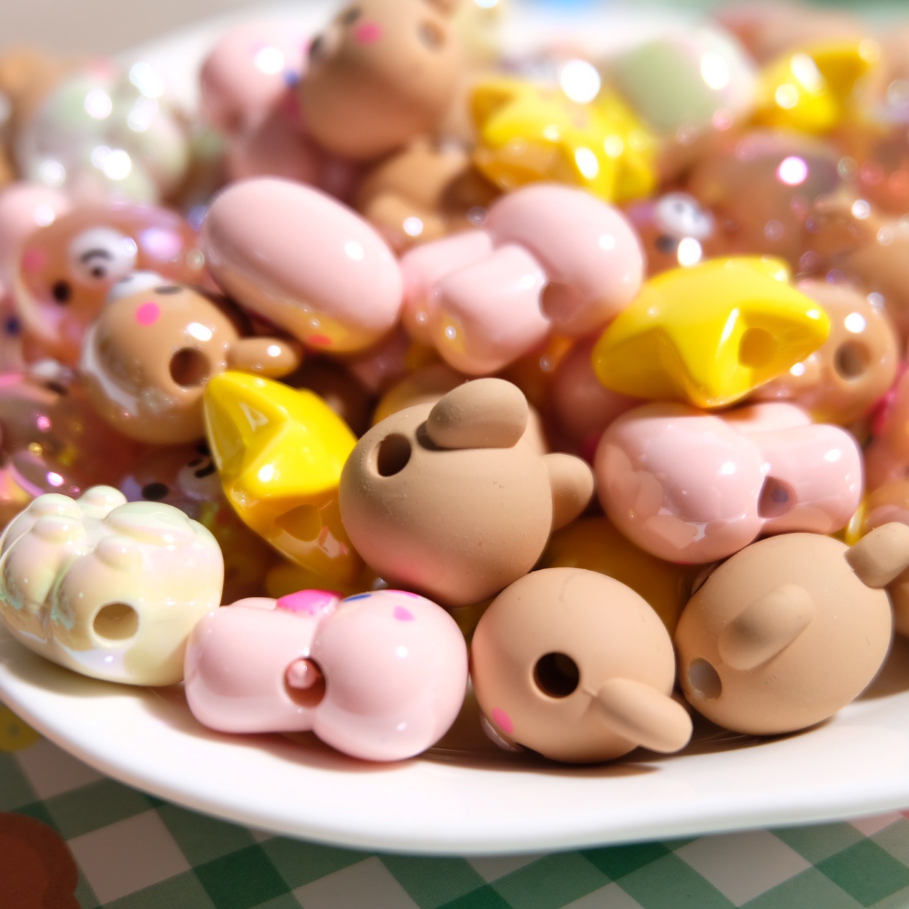 5g Weight Beads Jewelry Making Type 18 * 20mm Jewelry Making Size DIY Jewelry Accessories Classification 1 Piece Quantity Acrylic Material Rabbit, Star, Bear Pattern Cartoon Style Style 1 Piece 18 * 20mm Arylic Rabbit Star Bear DIY Jewelry Accessories Beads 4