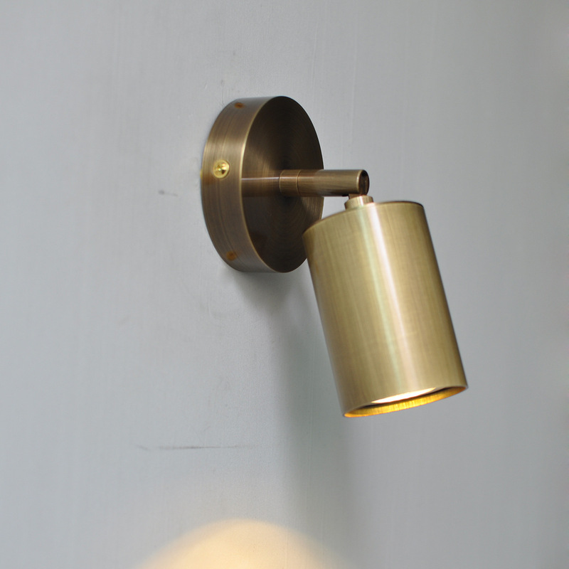 All-Copper Wall Lamp for Master Bedroom Bedside, Brass Pure Copper Simple Mini Rotatable Adjustable Angle Swing Arm Wall Lamp Small Lamp All-Copper Wall Lamp for Master Bedroom Bedside, Brass Pure Copper Simple Mini Rotatable Adjustable Angle Swing Arm Wall Lamp Small Lamp