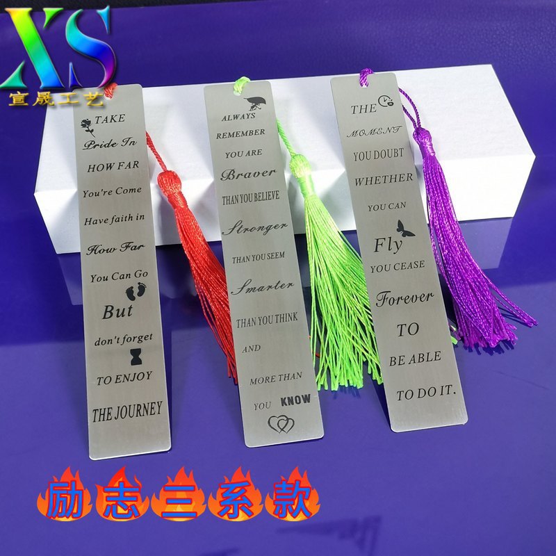 Suministro transfronterizo al por mayor inspirador metal acero inoxidable marcador Inglés carta marcador Sección del maestro letras marcador comercio exterior