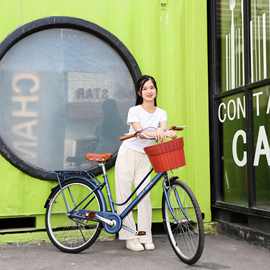 厂家批发JINT通勤车单速载人男女自行车轻快上班买菜上学成人单车