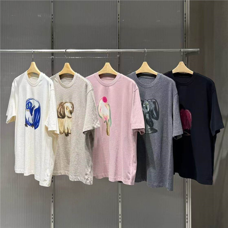 In Stock! Women's Clothing Discount 2026 Summer New Cartoon Print Loose Short-Sleeve T-Shirt for Women