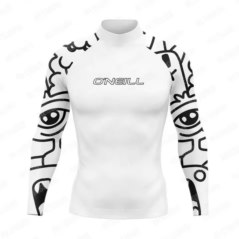 Quick-dry diving suit, men's anti-jellyfish suit, sun-protective surfing top, long-sleeve swimsuit, rafting and surfing suit Quick-dry diving suit, men's anti-jellyfish suit, sun-protective surfing top, long-sleeve swimsuit, rafting and surfing suit