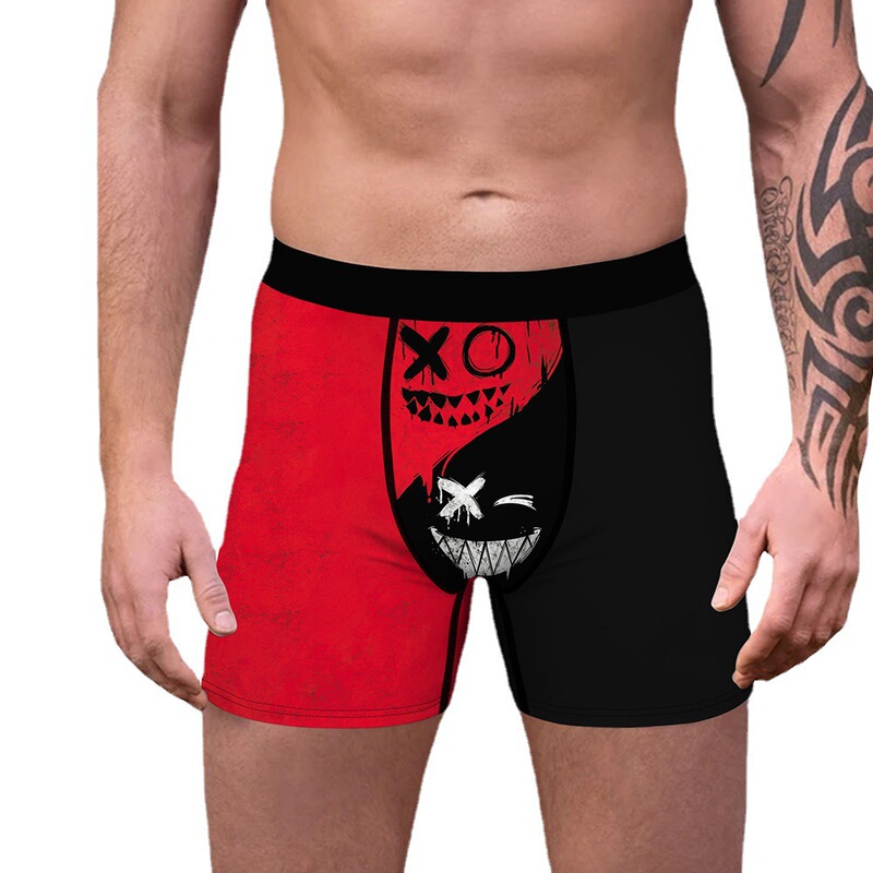 Cross-border Hot Halloween Digital Printing Men's Comfortable Breathable Boxers European and American Soft Panties Spot