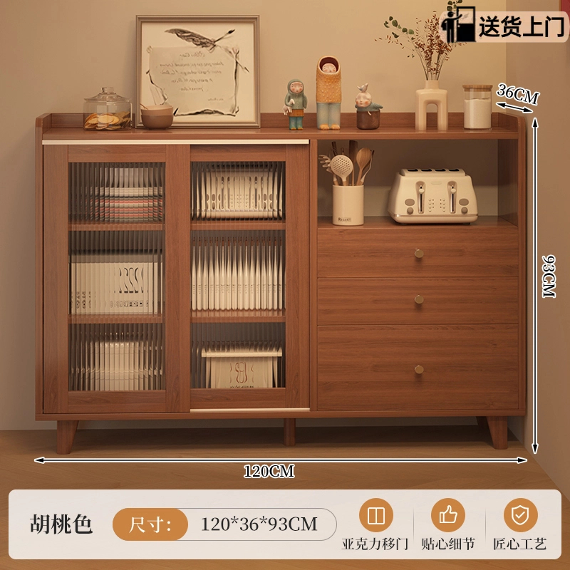 Armario de comedor contra la pared armario de almacenamiento integrado armario de almacenamiento de cocina doméstica armario de té de madera maciza armario de salón