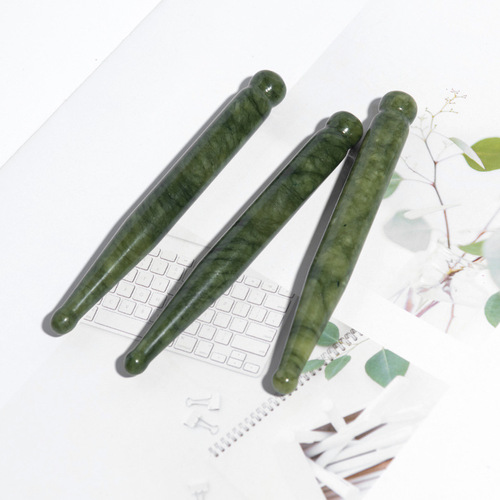 Xiuyan Jade Bone-Picking Stick Facial Green Phoenix Jade Beauty Stick Women's Jade Stone Massager Meridian Eye and Face Acupoint Pen