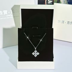 原创S925纯银四叶草项链女小众个性高级感气质新品银饰跨境锁骨链