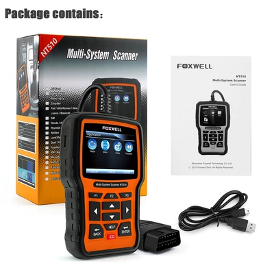 Foxwell Nt510Elite Obdii Scanner Car Full System Diagnostic Tool Maintenance Reset