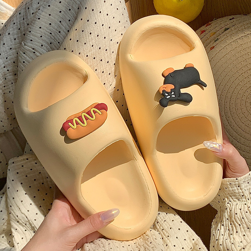 Cross-border Cute Hot Dog EVA Slippers Women's Summer Outdoor Anti-slip Slippers Couple Casual All-match Slippers
