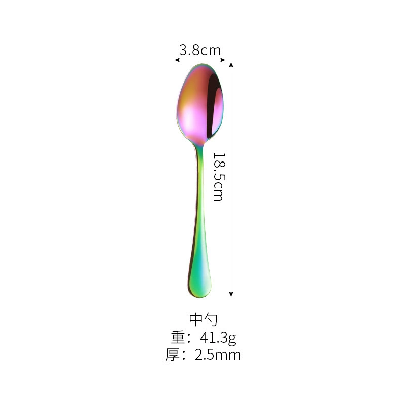 Amazon 1010 stainless steel tableware fantasy colored knife and fork tablet suit