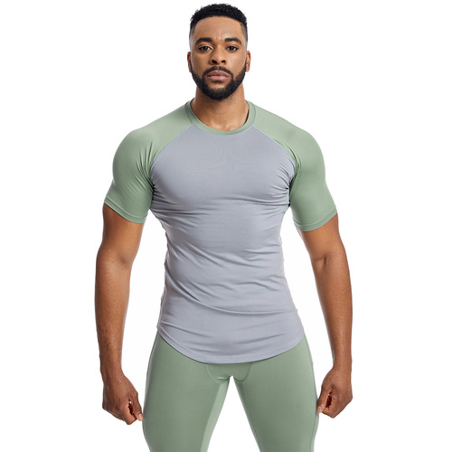 Summer Amazon fitness clothing for men high elasticity and quick drying PRO tights sweaty basketball training running sportswear