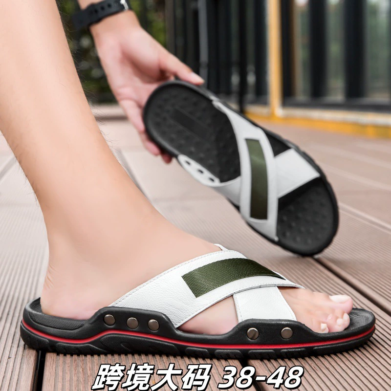 Amazon новые трансграничные мужские тапочки большого размера