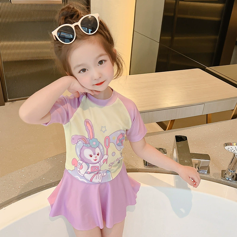 Новый детский купальник сплит маленькая девочка Xinglu купальник для девочек плавательный костюм для девочек плавательный костюм для девочек