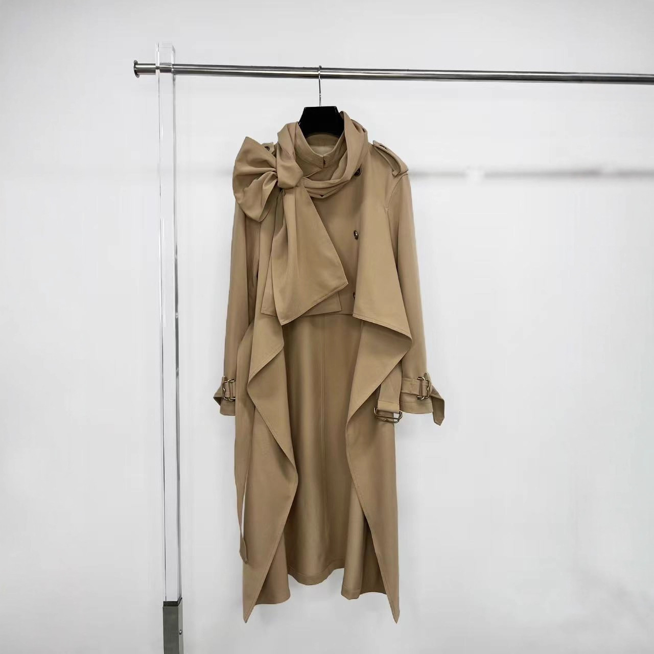 2025 Autumn and Winter New Khaki Windbreaker Autumn Women's Coat Jacket